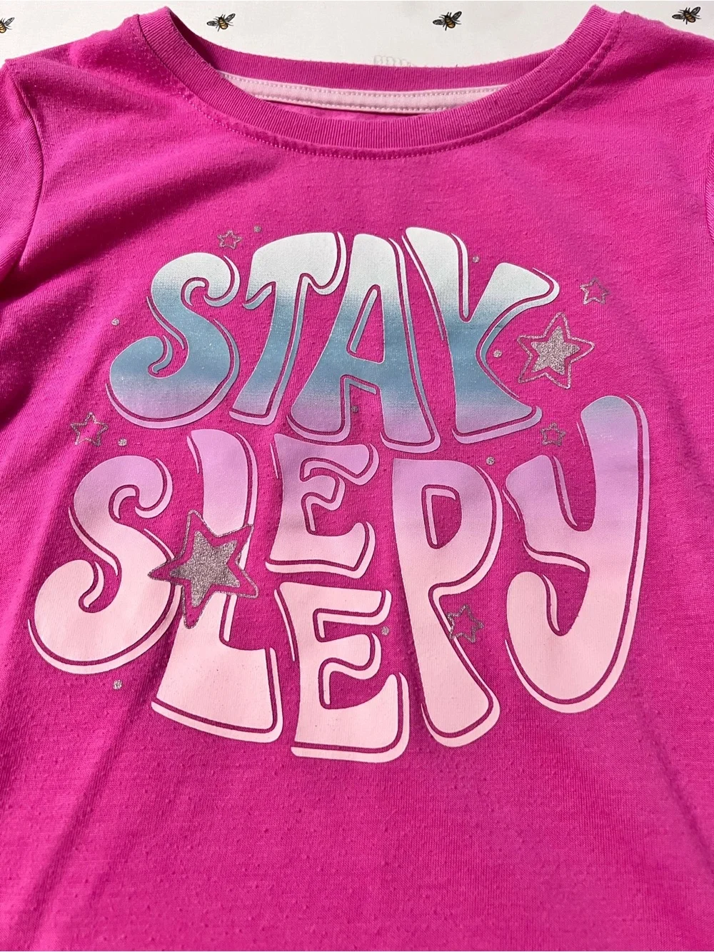 wonder nation Pink 'Stay Sleepy' Girls Long-Sleeve Pajama Set